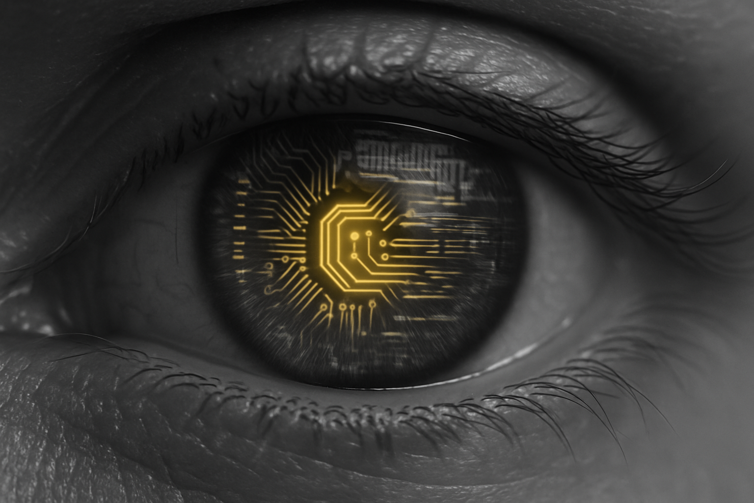 Cybernetic Eye Reflection